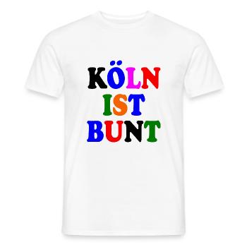 Köln ist bunt - Männer T-Shirt - Weiß - Vorne - AI Model Male 178 dark (178cm)