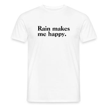 La pluie me rend heureux - Citations de pluie - T-shirt homme - blanc - Devant - AI Model Male 178 dark (178cm)