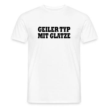 geiler typ mit glatze - Männer T-Shirt - Weiß - Vorne - AI Model Male 178 dark (178cm)