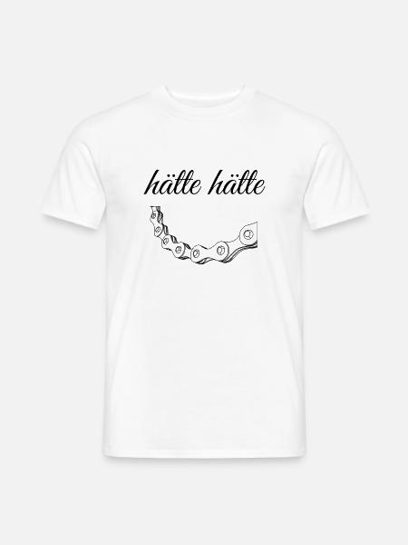 Hätte Hätte Fahrradkette - Männer T-Shirt - Weiß