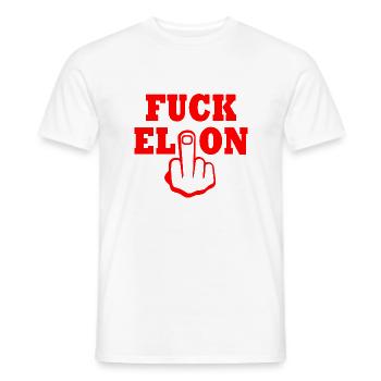 Fuck elon - Männer T-Shirt - Weiß - Vorne - AI Model Male 178 dark (178cm)