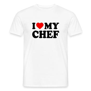 I love my chef - Männer T-Shirt - Weiß - Vorne - AI Model Male 178 dark (178cm)