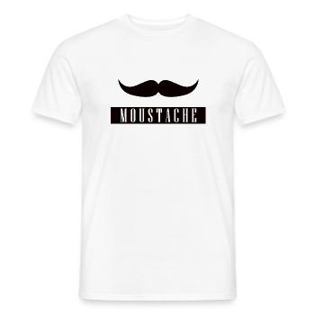 Moustache Bart Schnurrbart Barbershop NoShave - Männer T-Shirt - Weiß - Vorne - AI Model Male 178 dark (178cm)