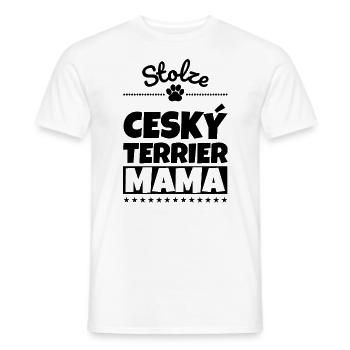 Stolze Ceský Terrier Mama - Männer T-Shirt - Weiß - Vorne - AI Model Male 178 dark (178cm)