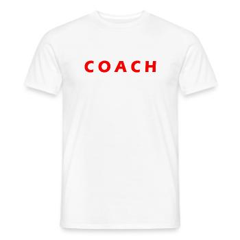 COACH - Men's T-Shirt - white - Front - AI Model Male 178 dark (178cm)