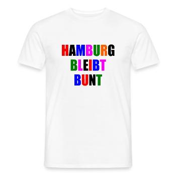 hamburg bleibt bunt - Männer T-Shirt - Weiß - Vorne - AI Model Male 178 dark (178cm)