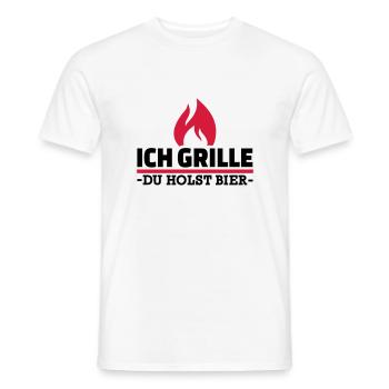 Ich grille du holst Bier - Männer T-Shirt - Weiß - Vorne - AI Model Male 178 dark (178cm)