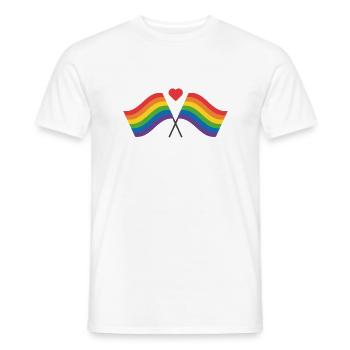 Rainbow flag - Men's T-Shirt - white - Front - AI Model Male 178 dark (178cm)