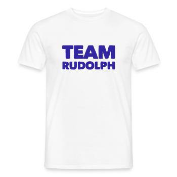TEAM RUDOLPH Christmas Merry X-Mas : ) - Men's T-Shirt - white - Front - AI Model Male 178 dark (178cm)