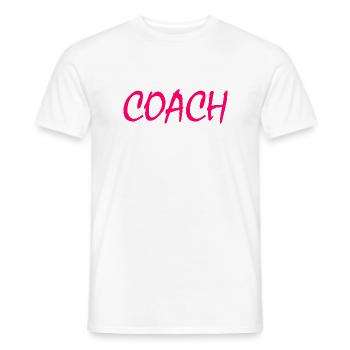 COACH - Men's T-Shirt - white - Front - AI Model Male 178 dark (178cm)