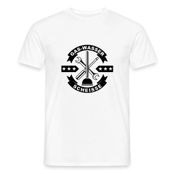 Gas Wasser Scheisse Installateur - Männer T-Shirt - Weiß - Vorne - AI Model Male 178 dark (178cm)