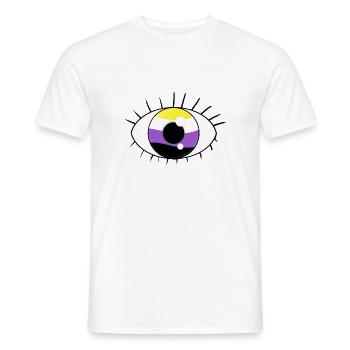 Eye non binary - Men's T-Shirt - white - Front - AI Model Male 178 dark (178cm)