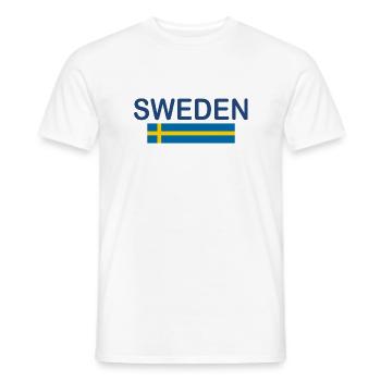 Schweden flagge - Männer T-Shirt - Weiß - Vorne - AI Model Male 178 dark (178cm)