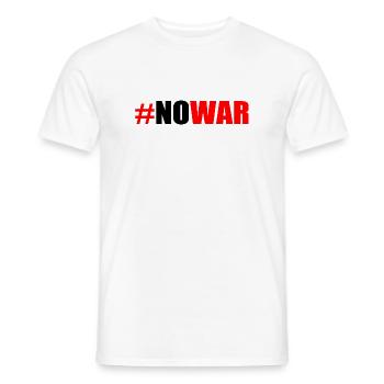 No war - T-shirt homme - blanc - Devant - AI Model Male 178 dark (178cm)