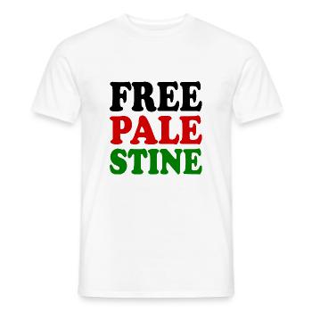 Free palestine - Men's T-Shirt - white - Front - AI Model Male 178 dark (178cm)