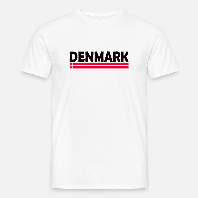 Dänemark flagge - Männer T-Shirt - Weiß