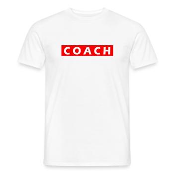 COACH - Men's T-Shirt - white - Front - AI Model Male 178 dark (178cm)