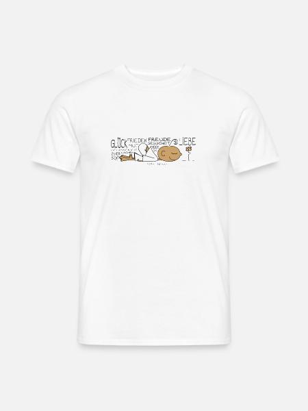Kraftwörter - Männer T-Shirt - Weiß