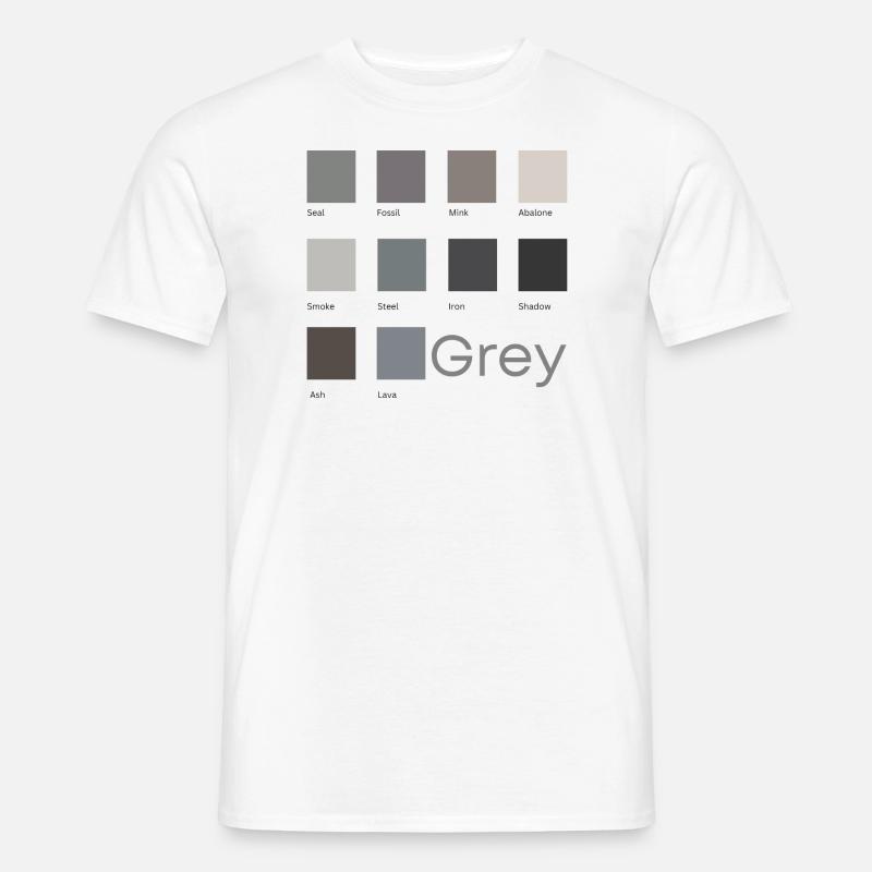 Grau/Grey - Männer T-Shirt - Weiß