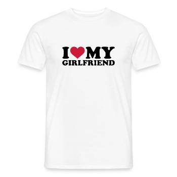 I love my girlfriend - Männer T-Shirt - Weiß - Vorne - AI Model Male 178 dark (178cm)