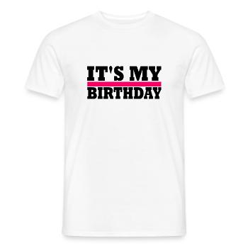anniversaire - T-shirt homme - blanc - Devant - AI Model Male 178 dark (178cm)