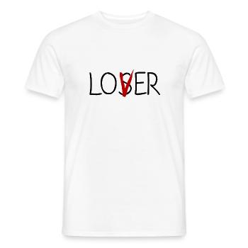 Loser-Liebhaber - Männer T-Shirt - Weiß - Vorne - AI Model Male 178 dark (178cm)