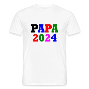 Papa 2024 - Männer T-Shirt - Weiß - Vorne - AI Model Male 178 dark (178cm)
