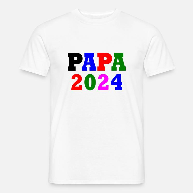 Papa 2024 - Männer T-Shirt - Weiß