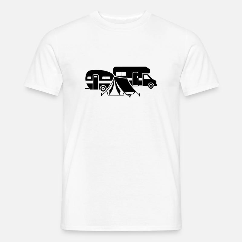 camping - T-shirt homme - blanc
