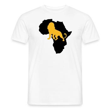 Afrique Lion continent wildnis safari animaux sauvages - T-shirt homme - blanc - Devant - AI Model Male 178 dark (178cm)