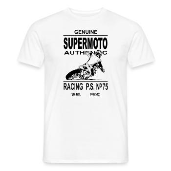 Supermoto - Men's T-Shirt - white - Front - AI Model Male 178 dark (178cm)