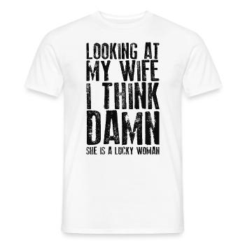 Lustiges Papa-Witz-Zitat-Geschenk für Ehemann Vater - Männer T-Shirt - Weiß - Vorne - AI Model Male 178 dark (178cm)