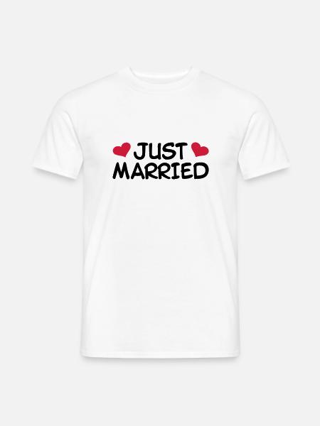 Just Married Wedding - Men's T-Shirt - white