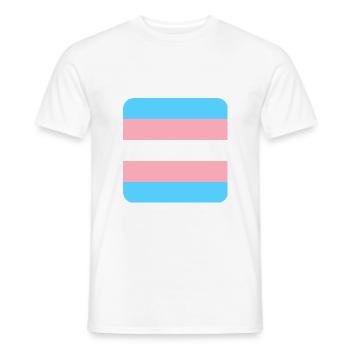 TRANS [flag] - Männer T-Shirt - Weiß - Vorne - AI Model Male 178 dark (178cm)