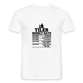 Carreleur - T-shirt homme - blanc - Devant - AI Model Male 178 dark (178cm)