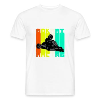 Go Kart - Männer T-Shirt - Weiß - Vorne - AI Model Male 178 dark (178cm)