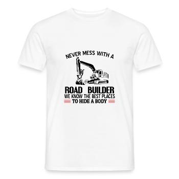 constructeurs de routes - T-shirt homme - blanc - Devant - AI Model Male 178 dark (178cm)