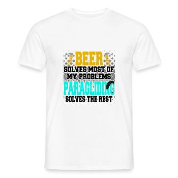 Paragliding - Männer T-Shirt - Weiß - Vorne - AI Model Male 178 dark (178cm)
