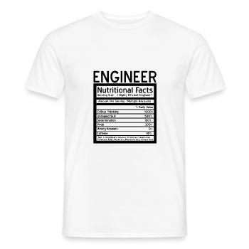 Ingénieur Bürgerlich Baumeister Génie mécanique Mathématiques - T-shirt homme - blanc - Devant - AI Model Male 178 dark (178cm)