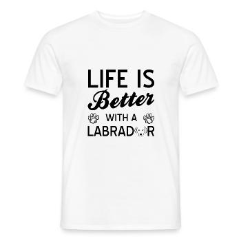 Labrador - Men's T-Shirt - white - Front - AI Model Male 178 dark (178cm)