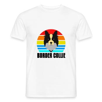Border Collie - Men's T-Shirt - white - Front - AI Model Male 178 dark (178cm)