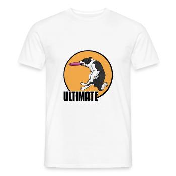 Border Collie - T-shirt homme - blanc - Devant - AI Model Male 178 dark (178cm)