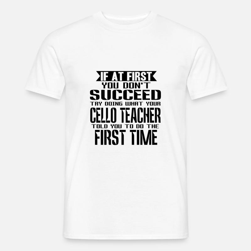 Cello - Männer T-Shirt - Weiß
