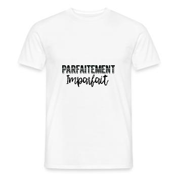 Parfaitement imparfait - T-shirt homme - blanc - Devant - AI Model Male 178 dark (178cm)