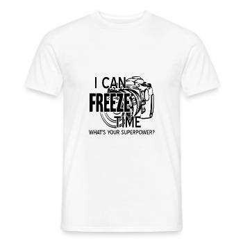 photographer - Men's T-Shirt - white - Front - AI Model Male 178 dark (178cm)
