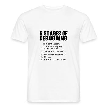 programmeur - T-shirt homme - blanc - Devant - AI Model Male 178 dark (178cm)