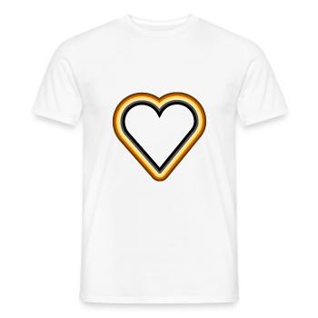 Bear Heart oultine - Männer T-Shirt - Weiß - Vorne - AI Model Male 178 dark (178cm)