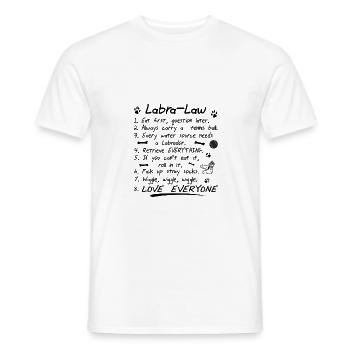 Labrador - T-shirt homme - blanc - Devant - AI Model Male 178 dark (178cm)
