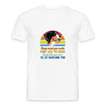 Chien de montagne bernois - T-shirt homme - blanc - Devant - AI Model Male 178 dark (178cm)