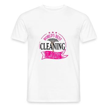 Cadeau de femme de ménage - T-shirt homme - blanc - Devant - AI Model Male 178 dark (178cm)